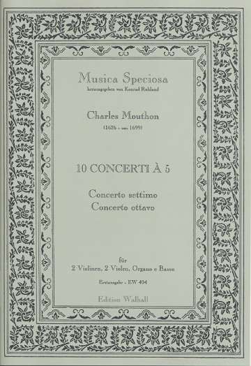 10 Concerti à 5 Band 4 (Nr.7-8):  für 2 Violinen, 2 Violen und Bc  Partitur und Stimmen
