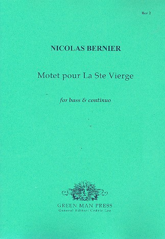 Motet pour la St. Vierge for bass  and bc  