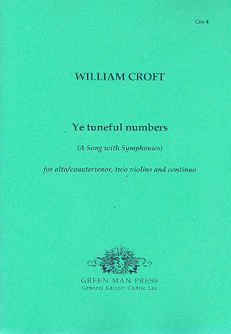 Ye tuneful numbers  for alto (countertenor), 2 violins and bc  parts
