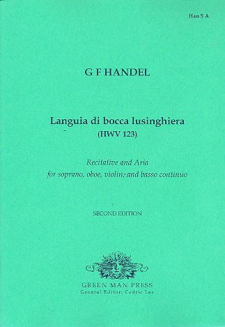 Languia di bocca lusinghiera HWV123&nbsp;&nbsp;for soprano, oboe, violin and bc,  parts&nbsp;&nbsp;Recitative and aria