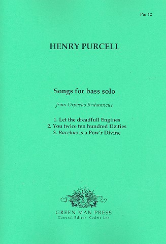 Songs for bass solo from Orpheus&nbsp;&nbsp;Britannicus for bass and bc&nbsp;&nbsp;