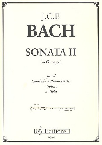 Sonata  in G major no.2  per il cembalo (piano forte), violino e viola  parti