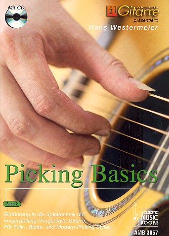 Picking Basics Band 2 (+CD)  Einführung in die Spieltechnik der Fingerpicking-/Fingerstyle-Gitarre  
