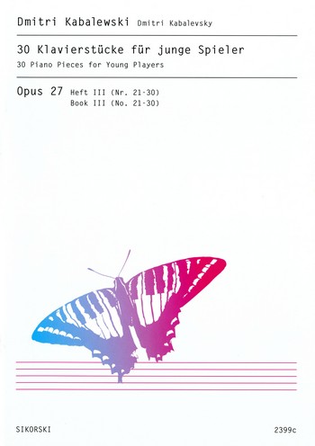 30 Klavierstücke für junge Klavierspieler op.27 Band 3 (Nr.21-30)  für Klavier  