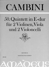 Quintett E-Dur Nr.50 für 2 Violinen,  Viola und 2 Violoncelli  Partitur und Stimmen