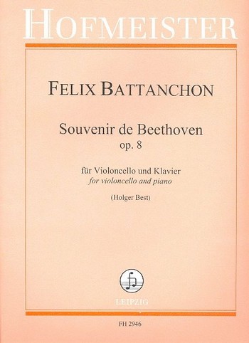 Souvenir de Beethoven op.8  für Violoncello und Klavier  