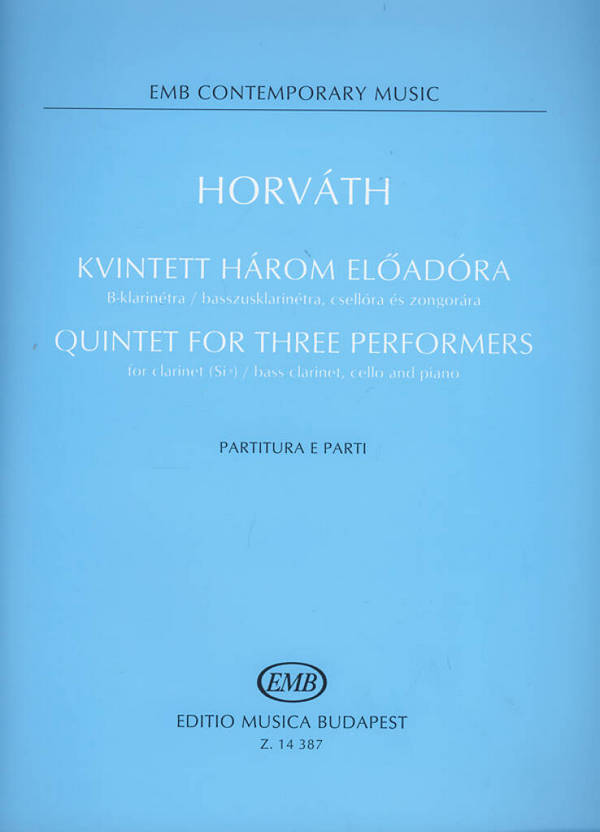 Quintet for 3 performers for&nbsp;&nbsp;clarinet/bass clarinet, cello and piano&nbsp;&nbsp;