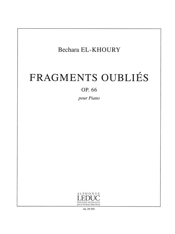 Fragments oubliés op.66 pour  piano  