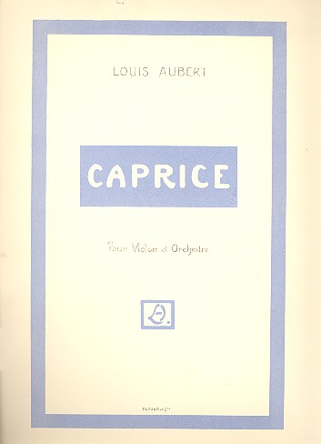 Caprice pour violon et orchestre  pour violon et piano  