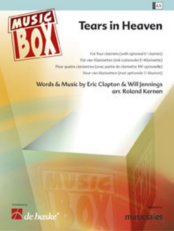 Tears in Heaven&nbsp;&nbsp;für 4 Klarinetten (Es-Klarinette ad lib)&nbsp;&nbsp;Partitur und Stimmen