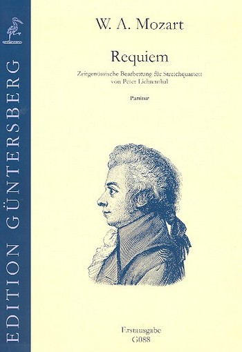 Requiem KV626&nbsp;&nbsp;für Streichquartett&nbsp;&nbsp;Partitur