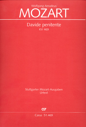 Davide penitente KV469 &nbsp;&nbsp;für Soli, gem Chor und Orchester&nbsp;&nbsp;Partitur