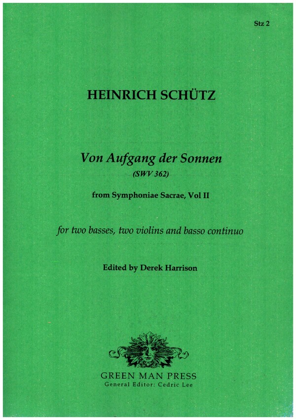 Von Aufgang der Sonnen SWV362&nbsp;&nbsp;for 2 basses, 2 violins and bc,  parts&nbsp;&nbsp;from Symphoniae Sacrae vol.2