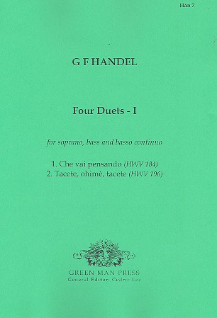 4 Duette Band 1  für Sopran, Bass und Bc  