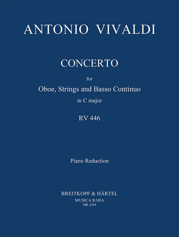 Concerto C major RV446  for oboe, strings and bc  for oboe and piano