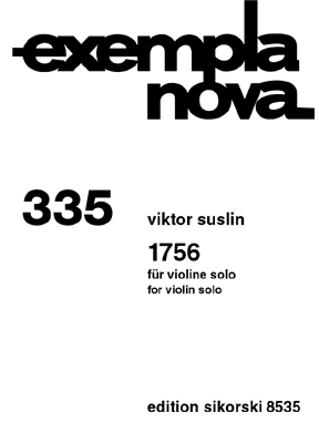1756 für Violine  exempla nova Band 335  