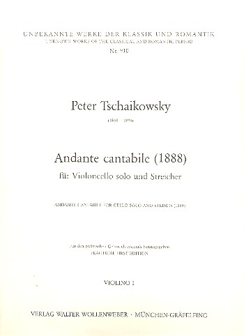 Andante cantabile für  Violoncello und Streicher  Violine 1