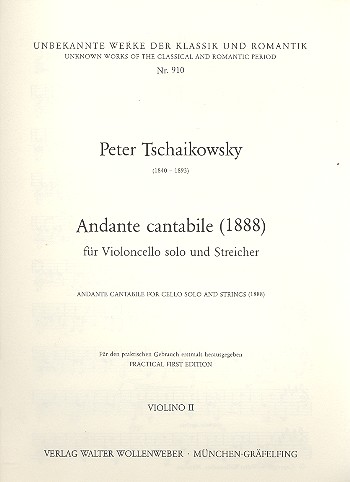 Andante cantabile für  Violoncello und Streicher  Violine 2
