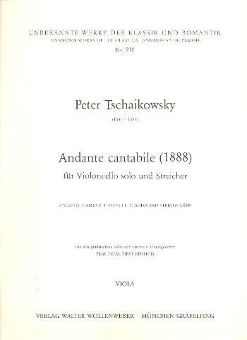 Andante cantabile für  Violoncello und Streicher  Viola