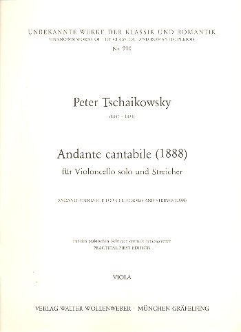 Andante cantabile für  Violoncello und Streicher  Viola