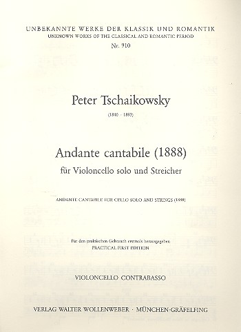 Andante cantabile  für Violoncello und Streicher  Cello/Bass