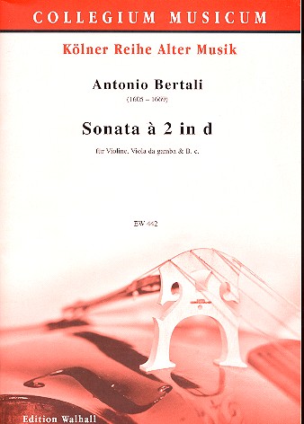 Sonata a 2 d-Moll&nbsp;&nbsp;für Violine, Viola da Gamba und Bc&nbsp;&nbsp;Partitur und Stimmen