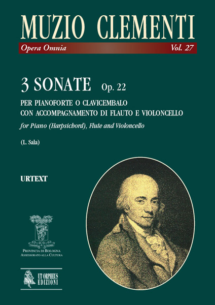 3 Sonaten op.22 für Flöte,  violoncello und Klavier  Sala, Luca, Hrsg.