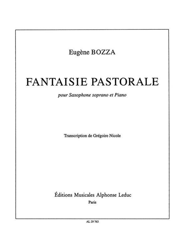 Fantasie Pastorale pour saxophone&nbsp;&nbsp;soprano et piano&nbsp;&nbsp;Nicole, Gregoire, arr.