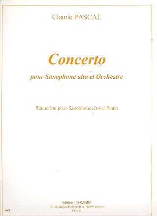 Concerto pour saxophone alto  et orchestre pour saxophone  alto et piano