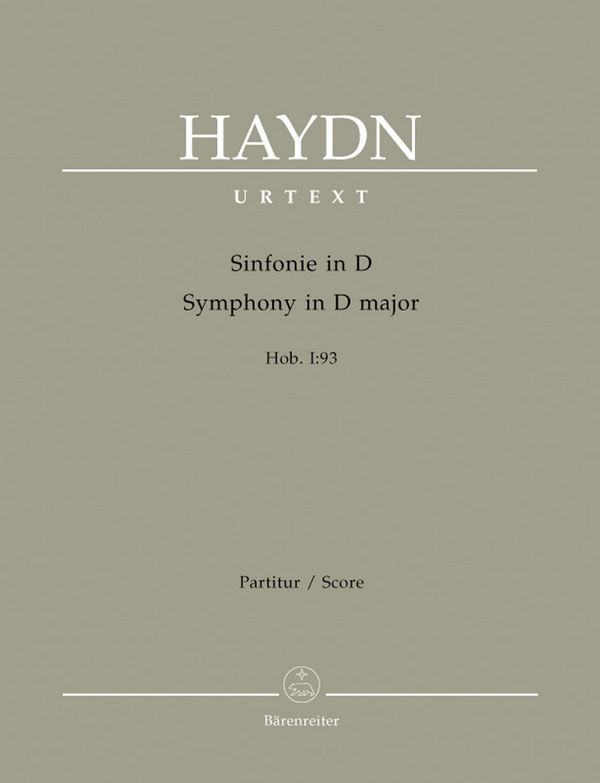 Sinfonie D-Dur Hob.I:93&nbsp;&nbsp;für Orchester&nbsp;&nbsp;Partitur