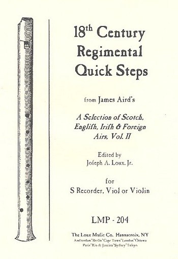 18th Century Regimental Quick Steps  for recorder (viol/violin)  A Selection od Scotch, English, Irish and foreign Airs vol.2