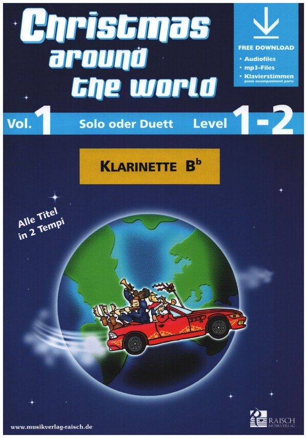Christmas around the World vol.1 (+Online Audio)  für 1-2 Klarinetten in B  