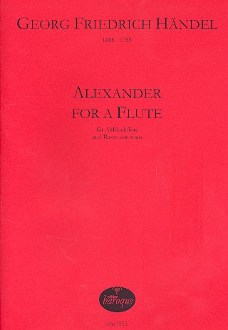 Alexander for a Flute für  Altblockflöte und Bc  