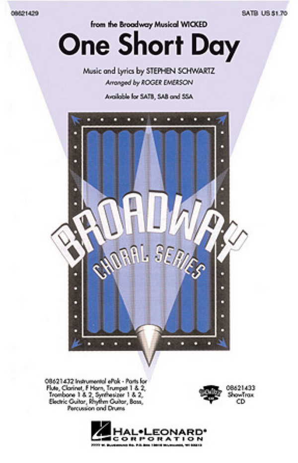 One short Day for mixed chorus&nbsp;&nbsp;(SATB) and piano&nbsp;&nbsp;