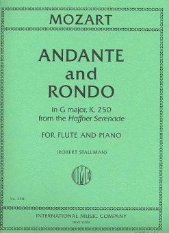 Andante and Rondo G Major KV250 (from the Haffner Serenade)&nbsp;&nbsp;for flute and piano&nbsp;&nbsp;