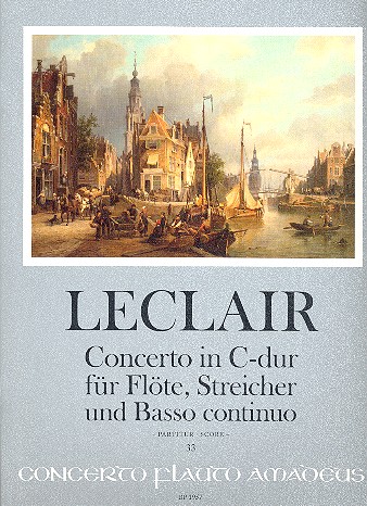 Concerto C-Dur op.7,3: für Flöte,  Streicher und Bc  Partitur