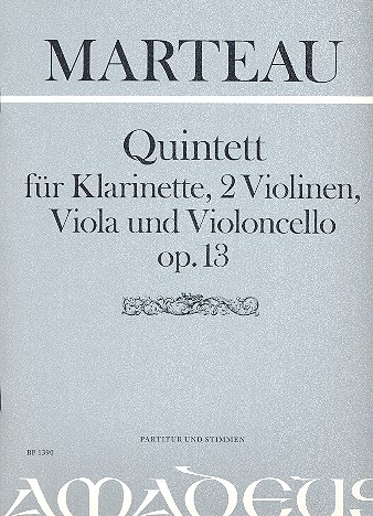 Quintett op.13 für Klarinette, 2 Violinen,