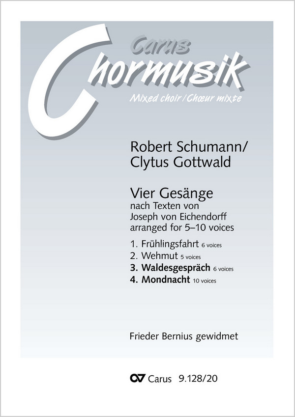 4 Gesänge Band 2 für gem Chor&nbsp;&nbsp;4 Gesänge Nr.2 und Nr.3&nbsp;&nbsp;