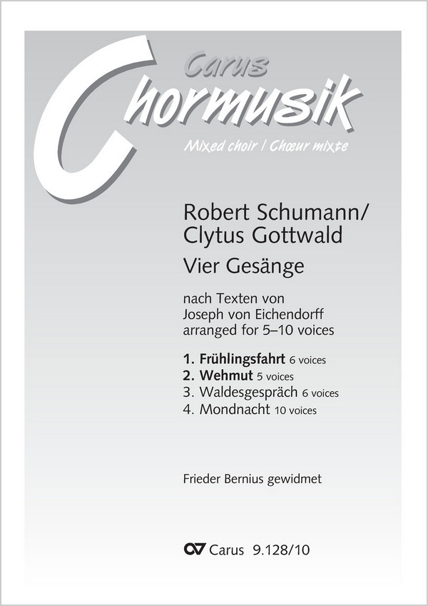 4 Gesänge Band 1 (Nr.1 und 2)&nbsp;&nbsp;für gem Chor a cappella&nbsp;&nbsp;Partitur