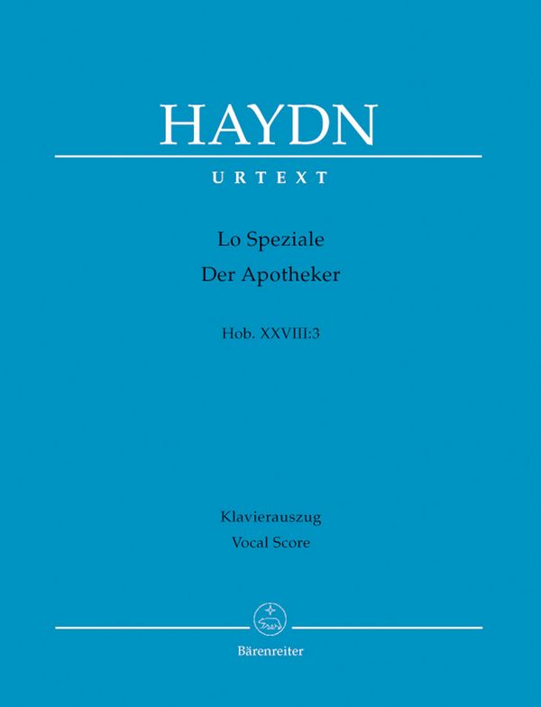 Der Apotheker Lo Speziale  Klavierauszug  