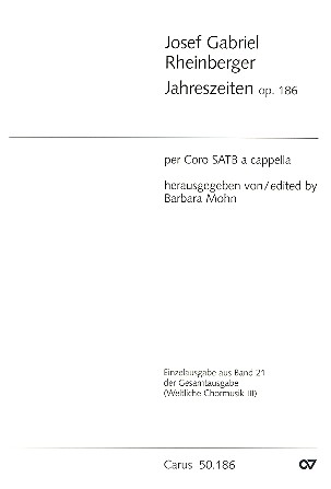 Jahreszeiten op.186 für gem Chor a cappella&nbsp;&nbsp;&nbsp;&nbsp;