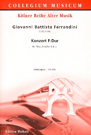 Konzert F-Dur  für Flöte, Streicher und Bc  Partitur