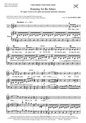 Running for the Future  female or children's chorus (unisono) and piano  score