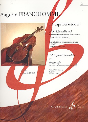 12 Caprice-Etudes op.7 Band 2 (Nr.7--12)  für Violoncello (solo oder Duo)  Stimmen