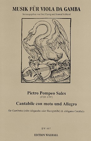 Cantabile con moto und Allegro  für Gambetta (Altgambe/Bassgambe) und Cembalo  
