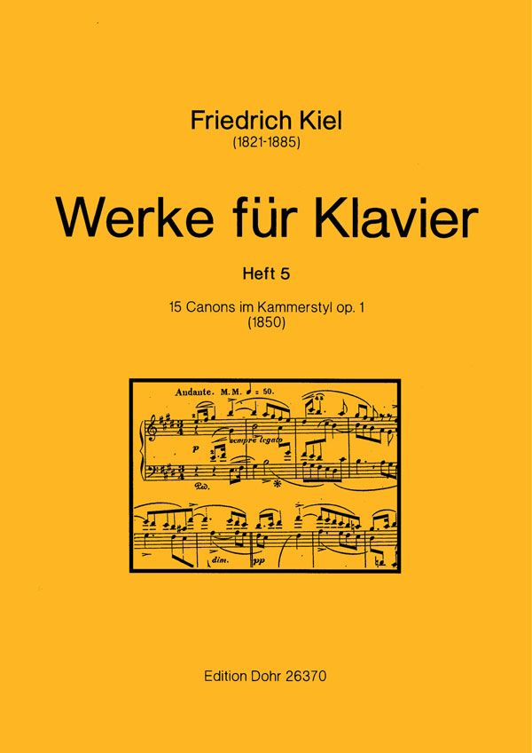 15 Canons im Kammerstyl op.1  Werke für Klavier Band 5  