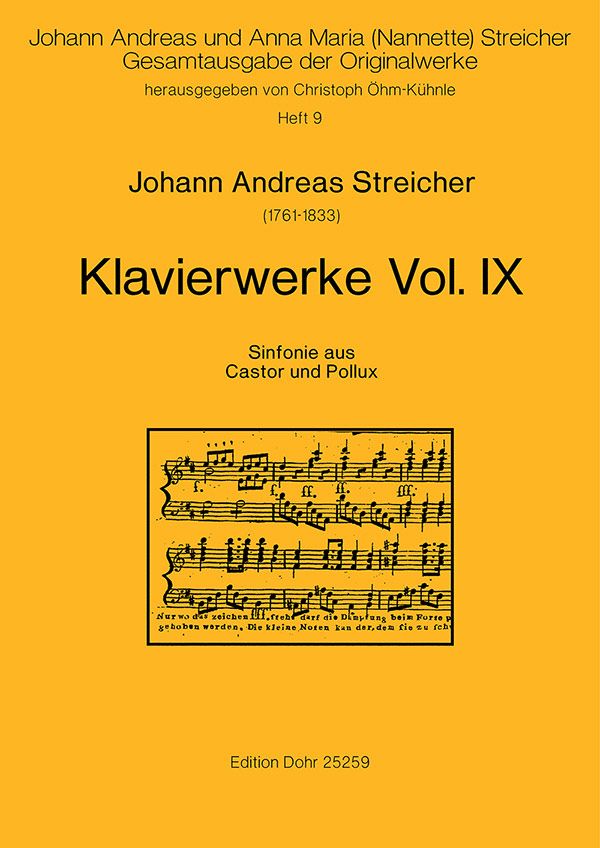 Sinfonie aus Castor und Pollux für&nbsp;&nbsp;Klavier&nbsp;&nbsp;Klavierwerke Band 9