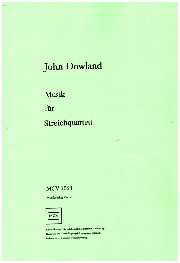 Musik für 3 Violinen und Violoncello&nbsp;&nbsp;(Streichquartett)&nbsp;&nbsp;Partitur und Stimmen