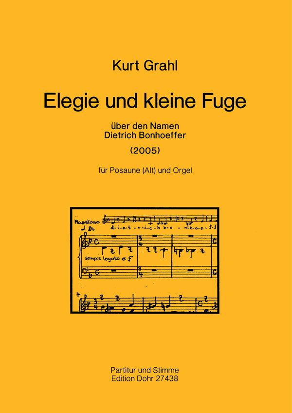 Elegie und kleine Fuge für  Posaune (Alt) und Orgel  Partitur und Stimme