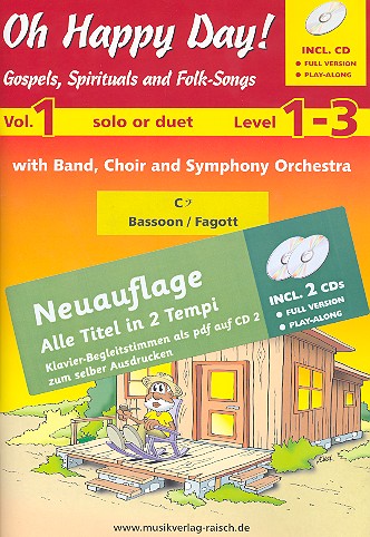 Oh happy Day vol.1 (+2 CD's)  für 1-2 Fagotte  